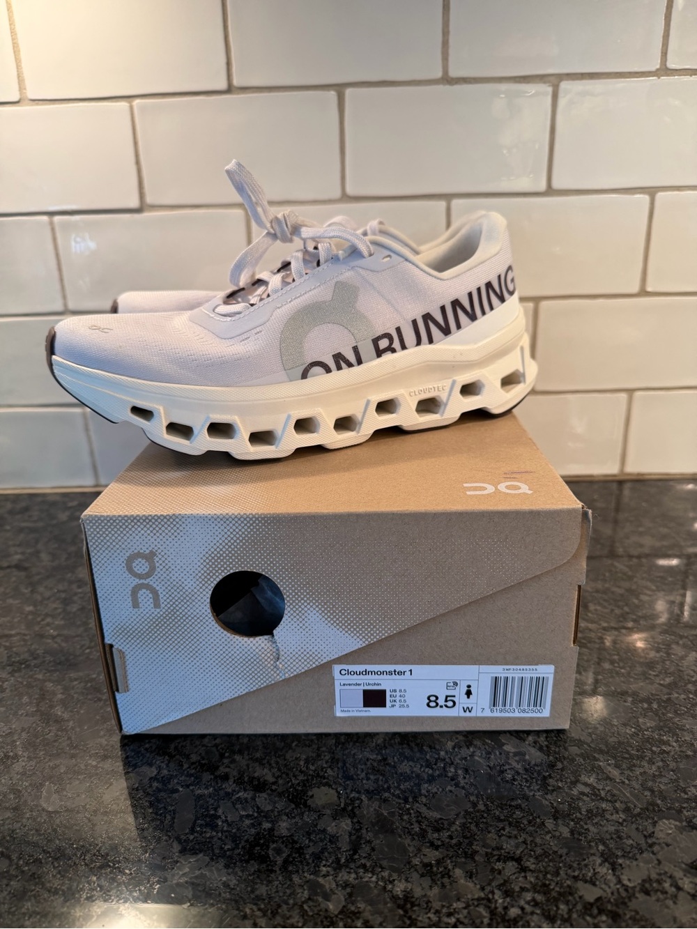 On Running Men’s Cloudmonster 1 in White/Cream
